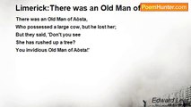 Edward Lear - Limerick:There was an Old Man of Aôsta