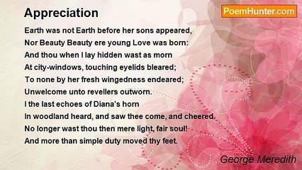 George Meredith - Appreciation