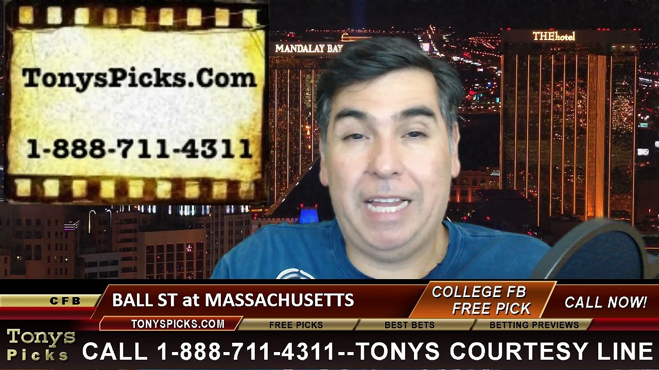 Massachusetts Minutemen vs. Ball St Cardinals Free Pick Prediction NCAA College Football Odds Preview 11-12-2014