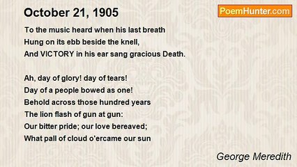 George Meredith - October 21, 1905