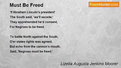 Lizelia Augusta Jenkins Moorer - Must Be Freed
