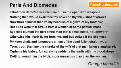 George Meredith - Paris And Diomedes