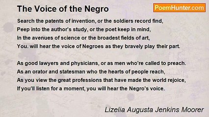 Lizelia Augusta Jenkins Moorer - The Voice of the Negro