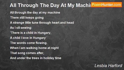 Lesbia Harford - All Through The Day At My Machine