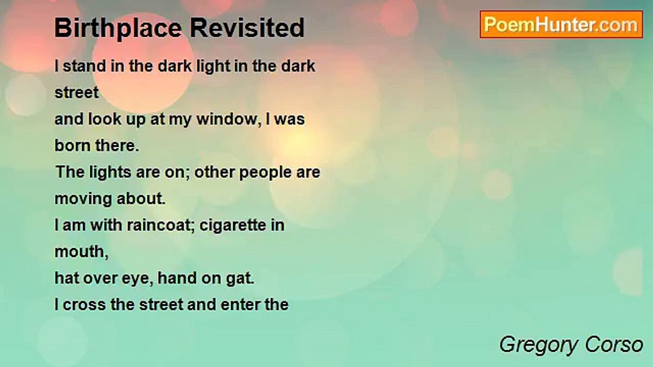 Gregory Corso - Birthplace Revisited
