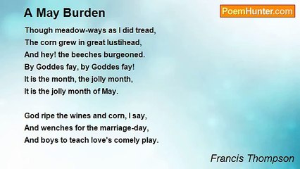 Francis Thompson - A May Burden