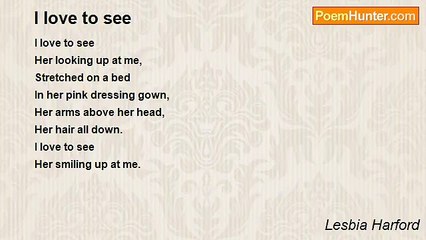 Lesbia Harford - I love to see