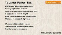 Helen Maria Williams - To James Forbes, Esq.