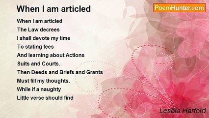 Lesbia Harford - When I am articled