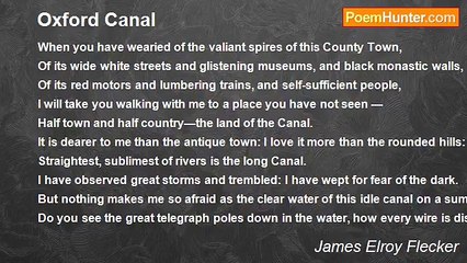 James Elroy Flecker - Oxford Canal