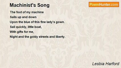 Lesbia Harford - Machinist's Song