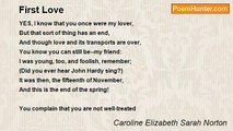 Caroline Elizabeth Sarah Norton - First Love