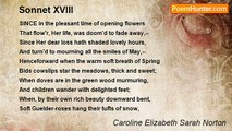 Caroline Elizabeth Sarah Norton - Sonnet XVIII