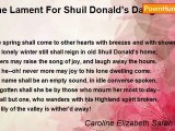 Caroline Elizabeth Sarah Norton - The Lament For Shuil Donald’s Daughter