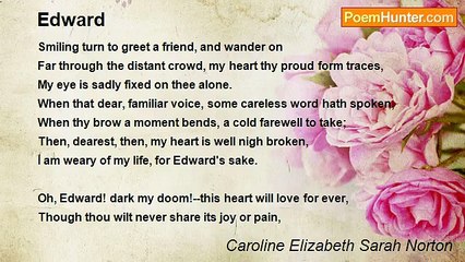 Caroline Elizabeth Sarah Norton - Edward