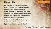 Caroline Elizabeth Sarah Norton - Sonnet XIV