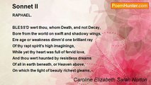 Caroline Elizabeth Sarah Norton - Sonnet II