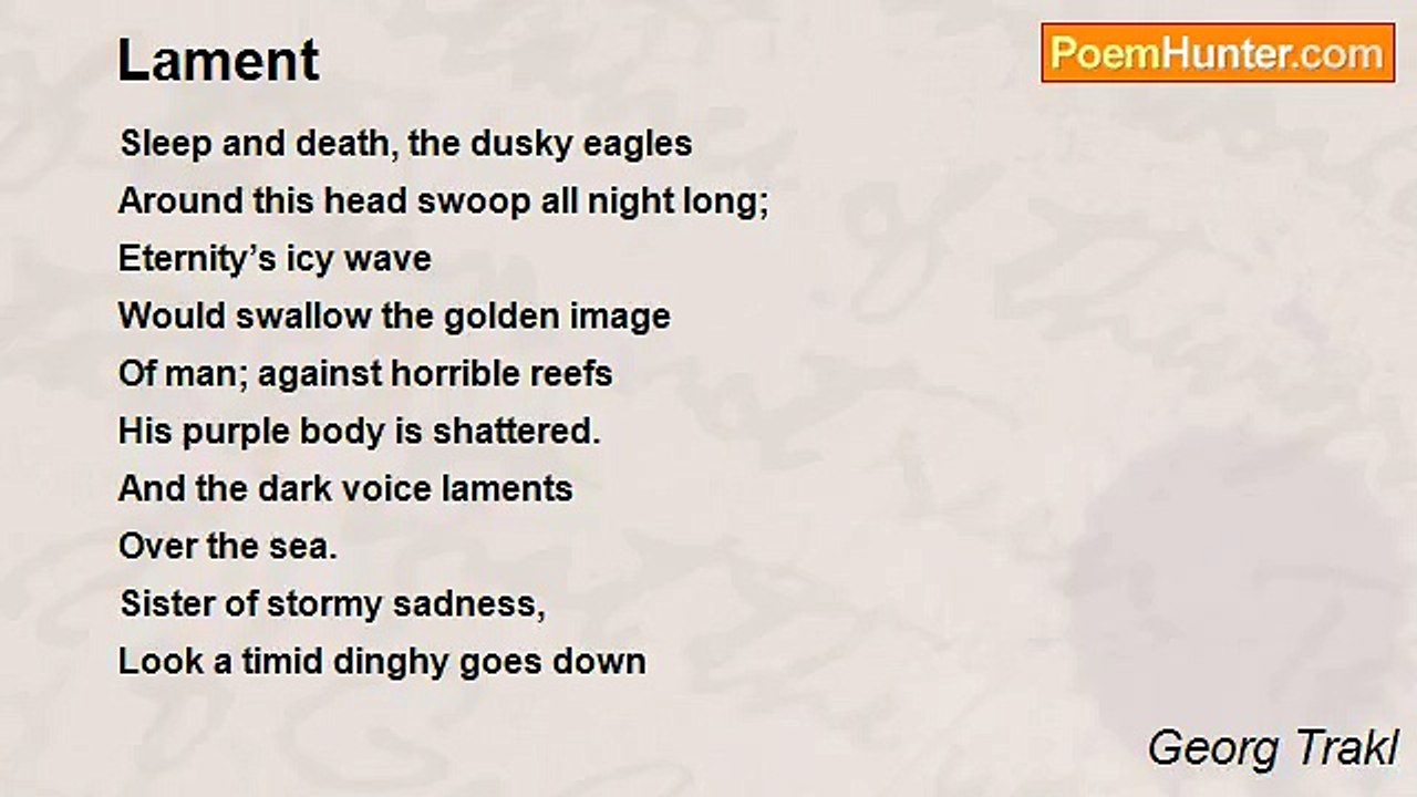 Georg Trakl - Lament