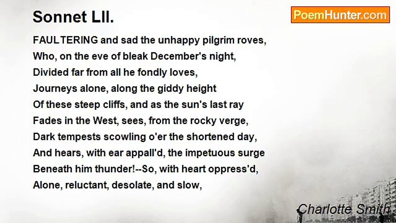 Charlotte Smith - Sonnet LII.