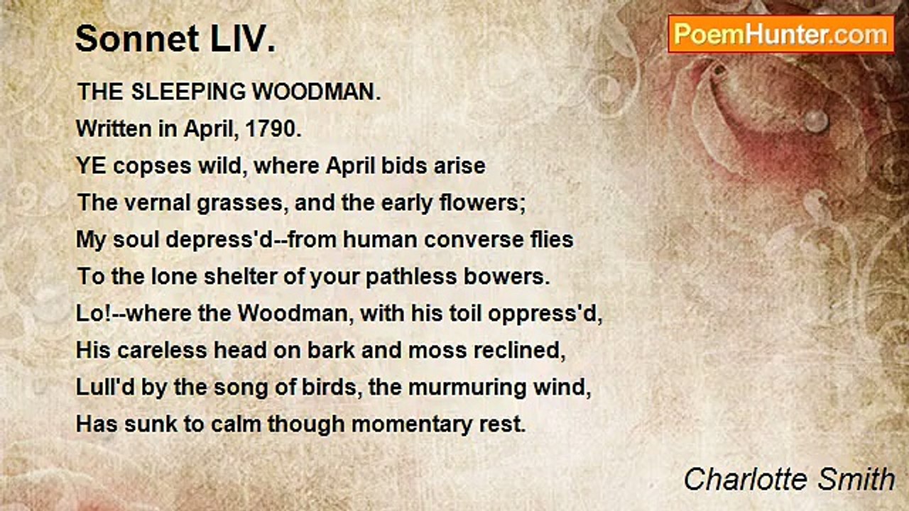 Charlotte Smith - Sonnet LIV.