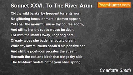 Charlotte Smith - Sonnet XXVI. To The River Arun