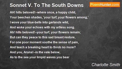Charlotte Smith - Sonnet V. To The South Downs