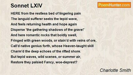 Charlotte Smith - Sonnet LXIV