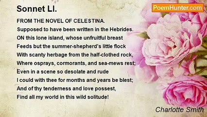 Charlotte Smith - Sonnet LI.