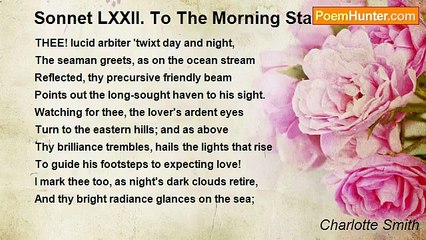 Charlotte Smith - Sonnet LXXII. To The Morning Star