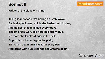 Charlotte Smith - Sonnet II