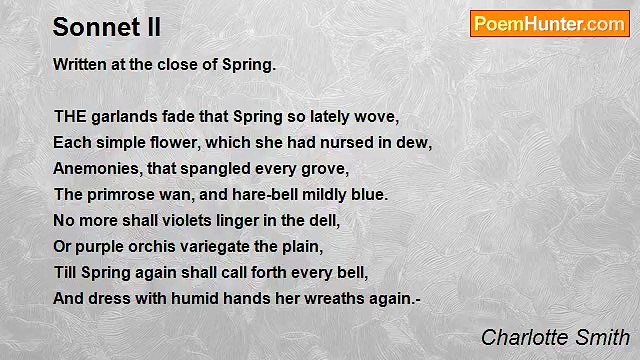 Charlotte Smith - Sonnet II