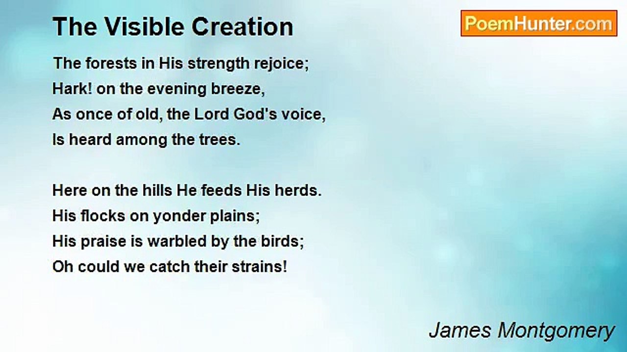 James Montgomery - The Visible Creation