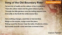 Vance Palmer - Song of the Old Boundary Rider
