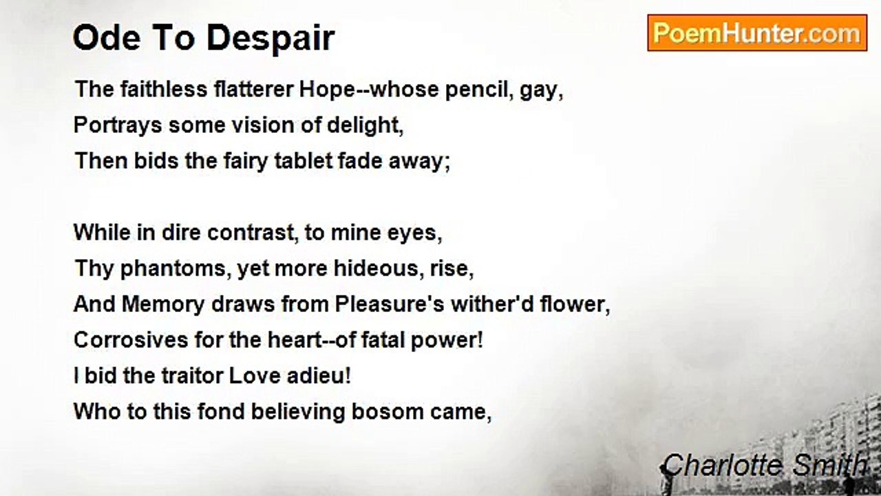 Charlotte Smith - Ode To Despair