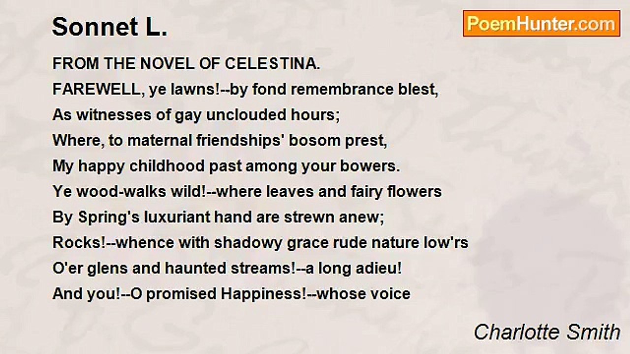 Charlotte Smith - Sonnet L.