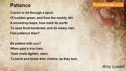 Amy Lowell - Patience