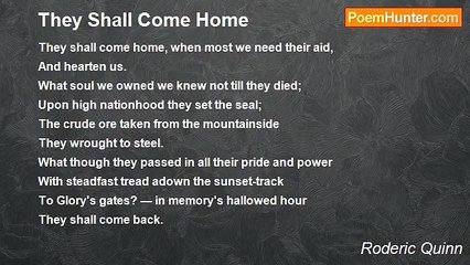 Roderic Quinn - They Shall Come Home