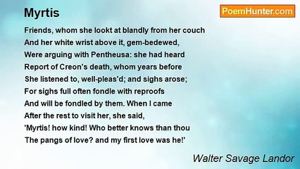 Walter Savage Landor - Myrtis