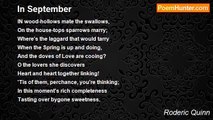 Roderic Quinn - In September