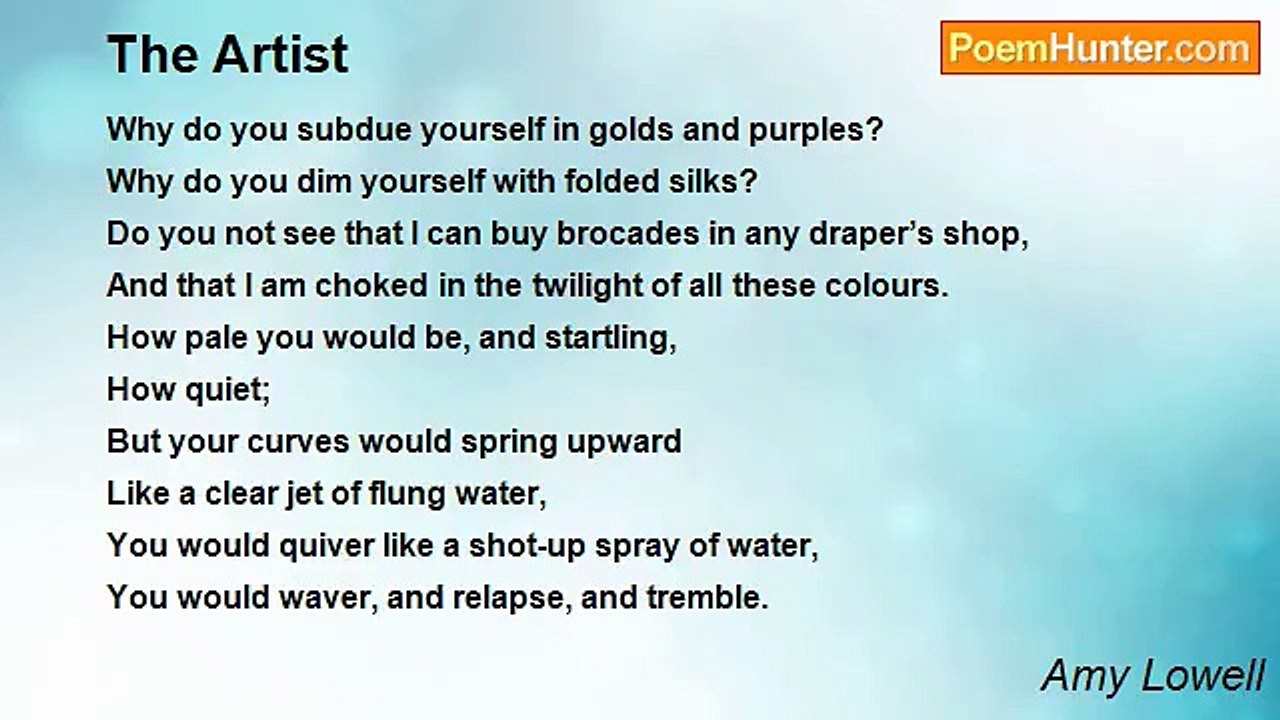Amy Lowell - The Artist
