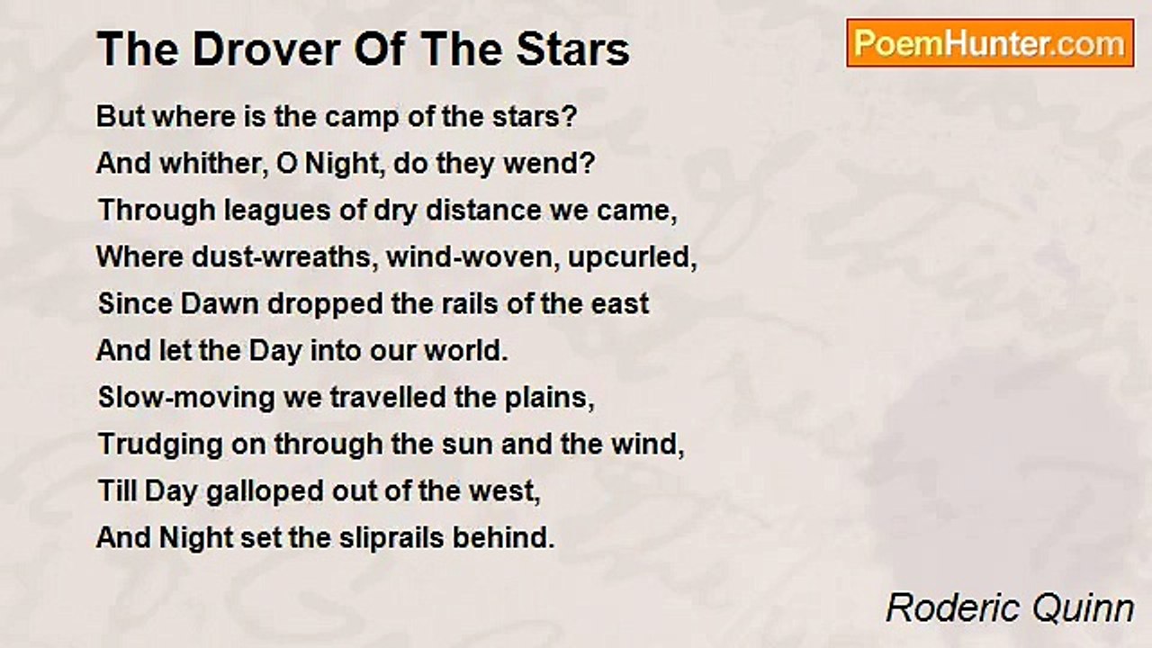 Roderic Quinn - The Drover Of The Stars