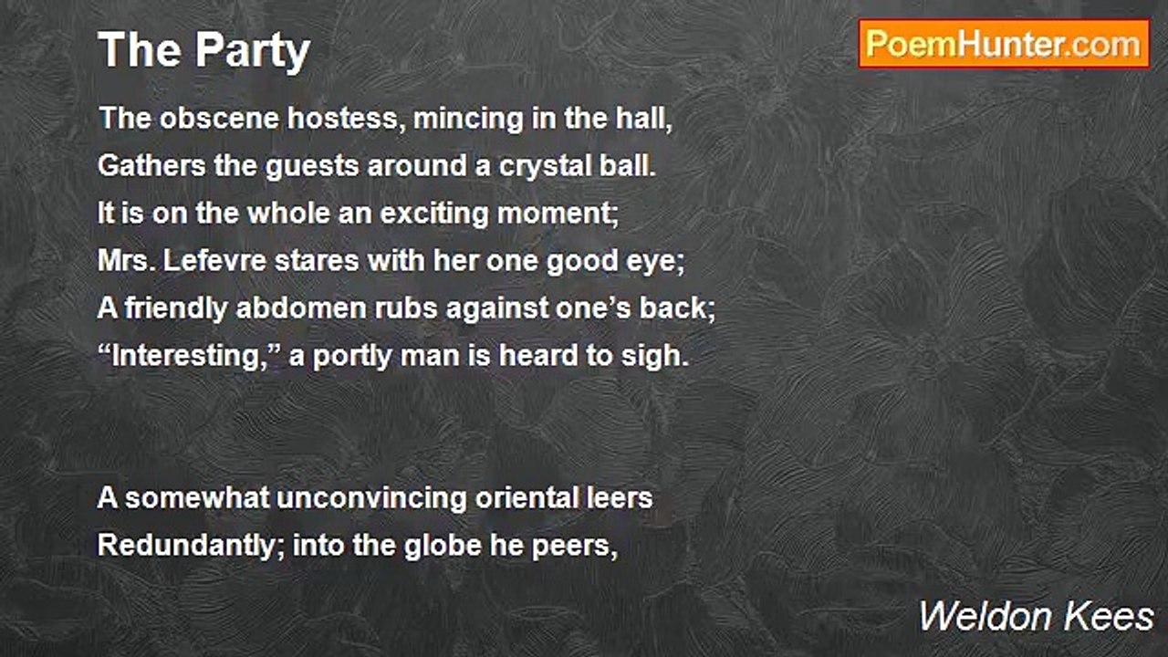 Weldon Kees - The Party