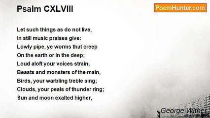 George Wither - Psalm CXLVIII