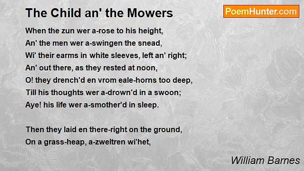 William Barnes - The Child an' the Mowers