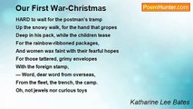 Katharine Lee Bates - Our First War-Christmas