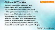 Katharine Lee Bates - Children Of The War