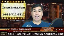 Oklahoma St Cowboys vs. Texas Longhorns Free Pick Prediction NCAA College Football Odds Preview 11-15-2014