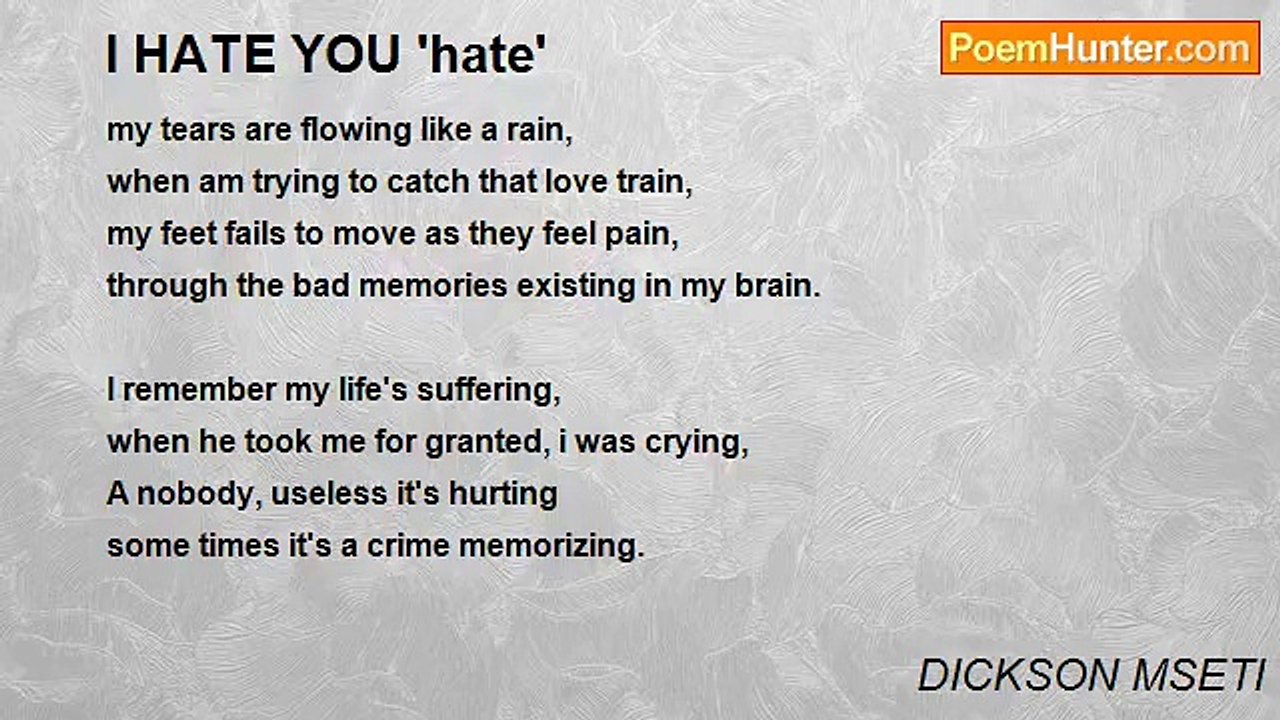 DICKSON MSETI - I HATE YOU 'hate'