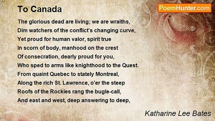 Katharine Lee Bates - To Canada