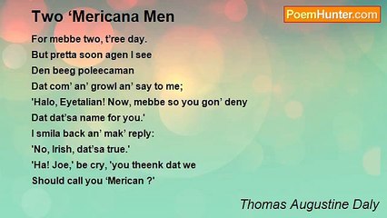 Thomas Augustine Daly - Two ‘Mericana Men